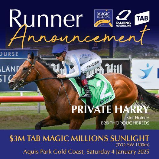 **PRIVATE HARRY MAGIC MILLIONS BOUND**